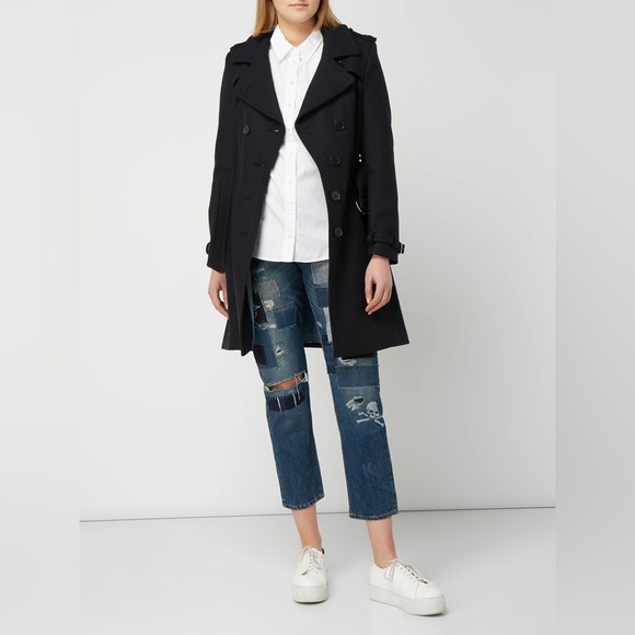 Polo Ralph Lauren Avery Patchwork Boyfriend Jeans, Blue Denim Lion Crest Size 25 - Picture 4 of 6